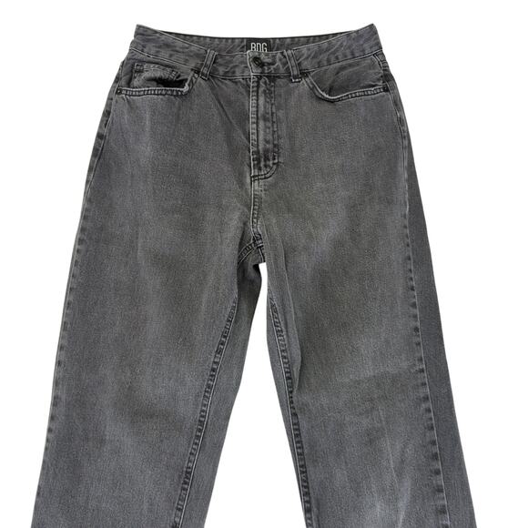 BDG Mom Jeans Black Gray Faded Wash Women's 28 High-rise Tapered Leg Rigid Denin - Picture 3 of 8
